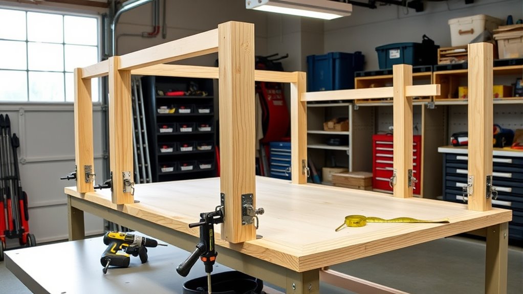 assemble stable shelf frames