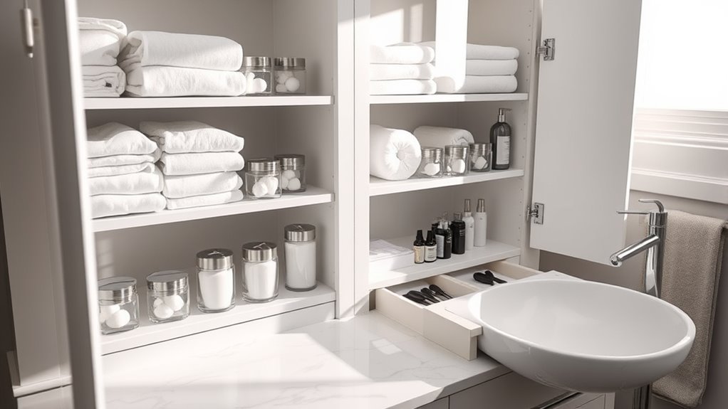 bathroom cabinet organization tips