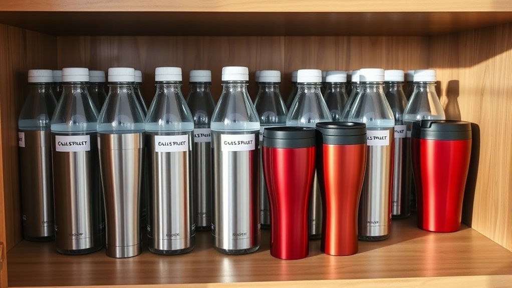 cabinet water bottle organizer