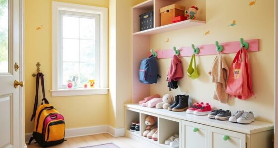 child friendly entryway organization