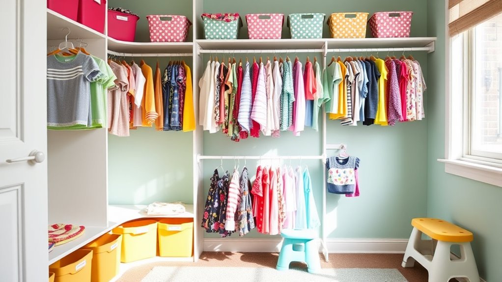 child friendly organized storage