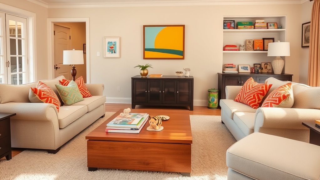 child proof stylish family room