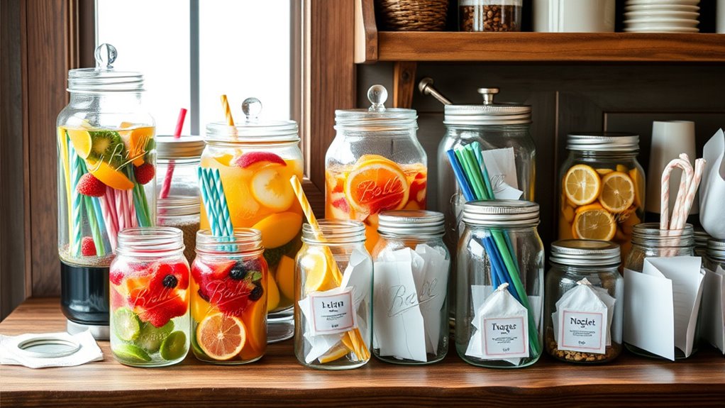 clear jars custom dispensers