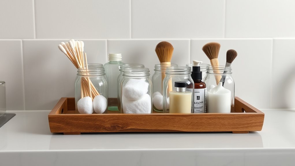 clear jars for organization