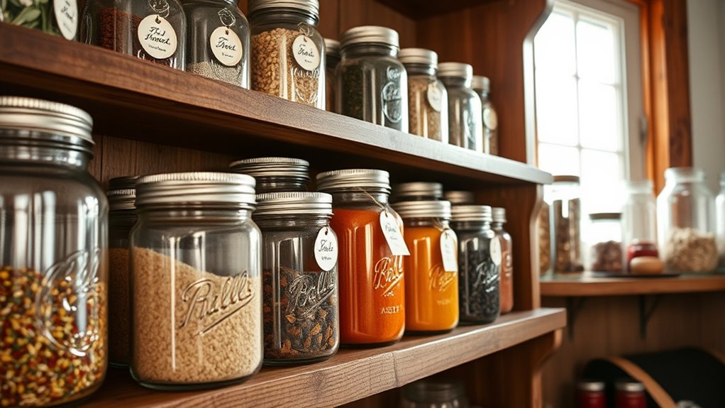 clear organized pantry storage