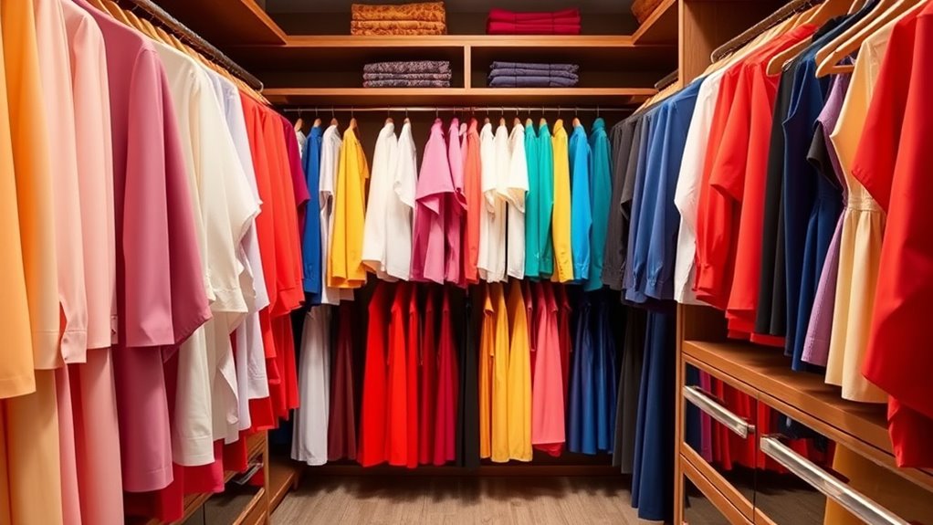 consistent wardrobe organization and updates