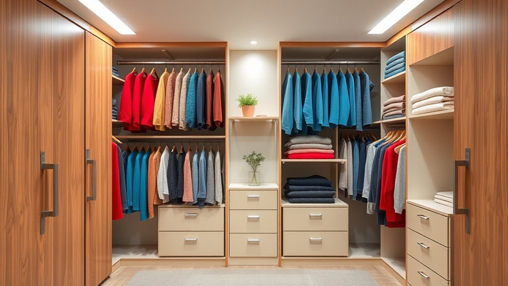 consistent wardrobe organization routine