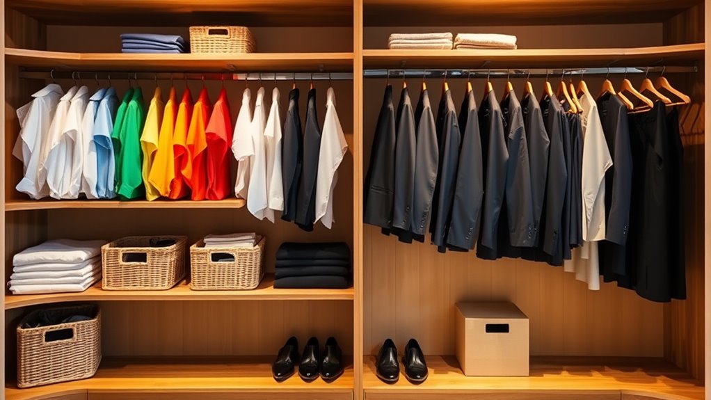 couples closet organization tips