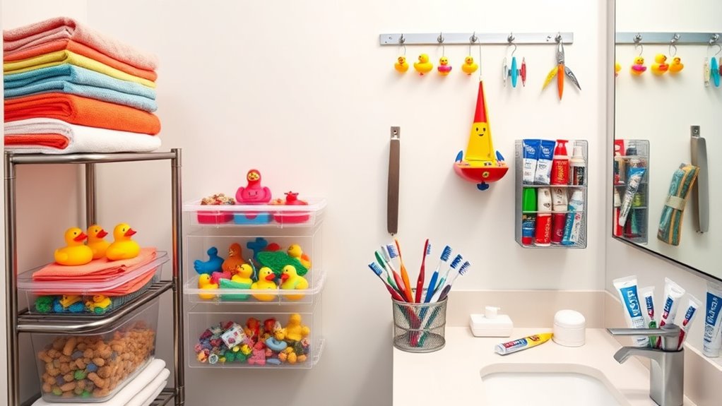 creative bathroom toy storage