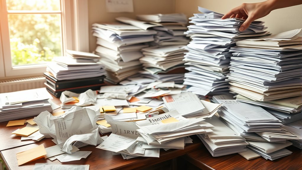 declutter paper and receipts