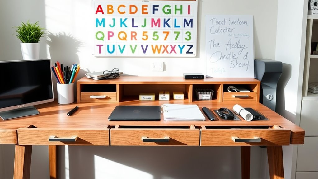 designate item storage spaces