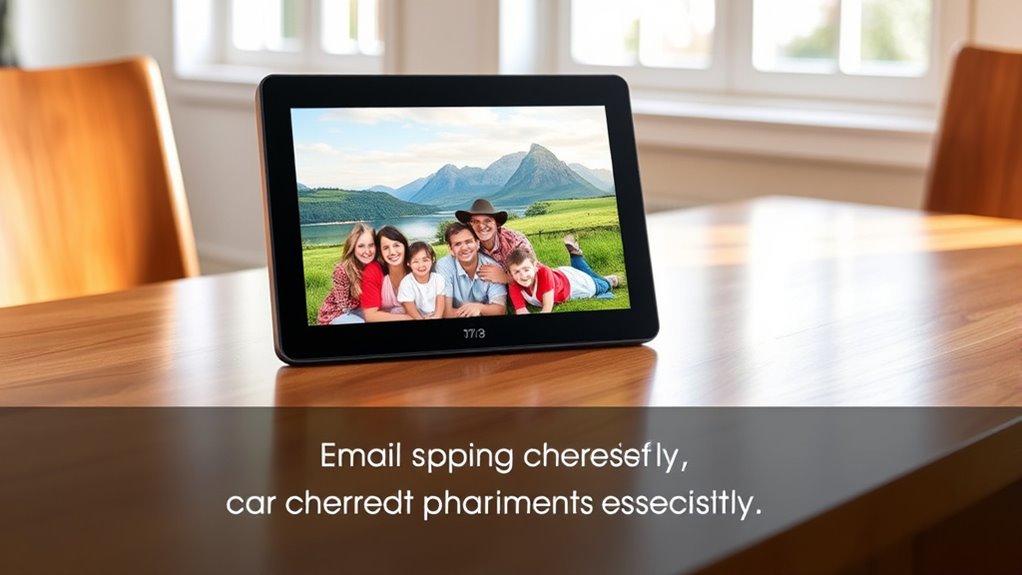 digital frames with email sharing