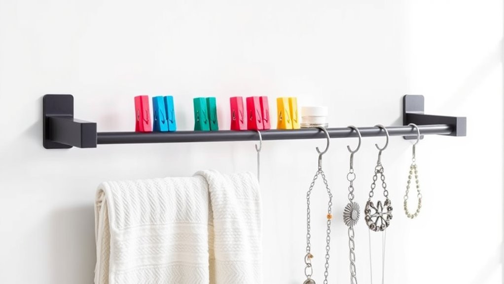 diy bathroom towel storage
