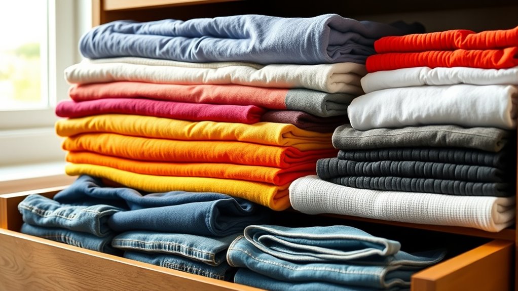 efficient organized clothing storage
