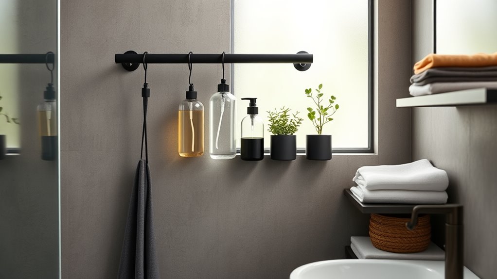 efficient small bathroom storage