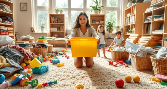 family organizing household chaos