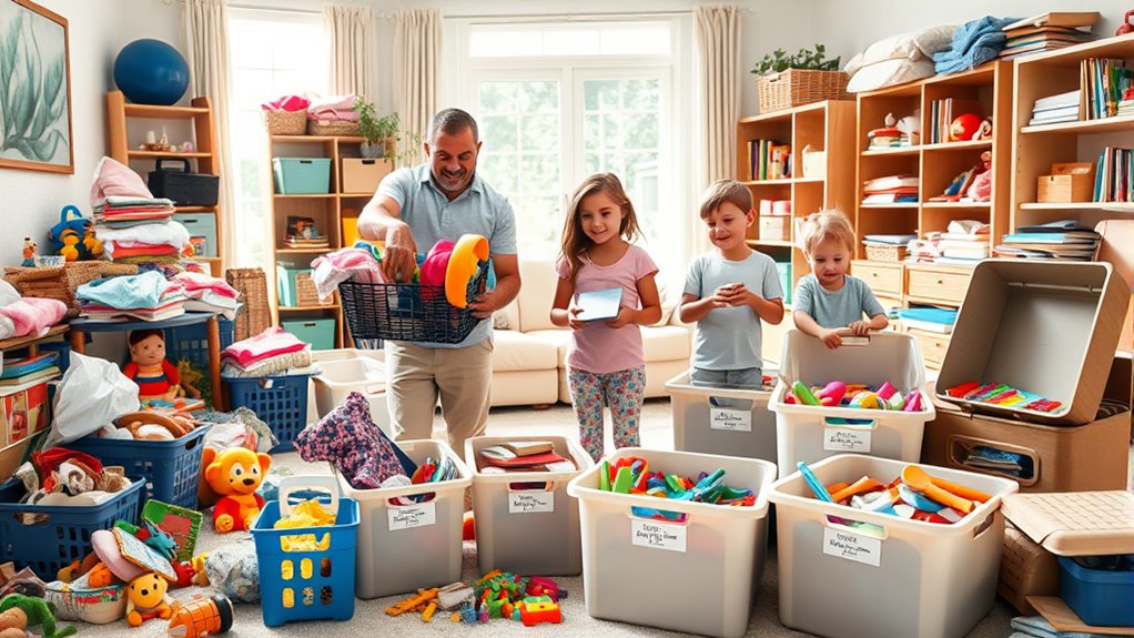 family teamwork encourages participation