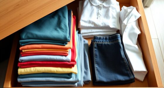 folding and organizing clothes