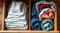 folding or rolling clothes