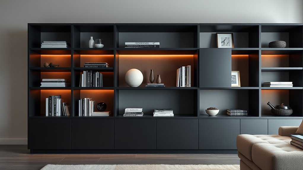 hidden storage with sleek design