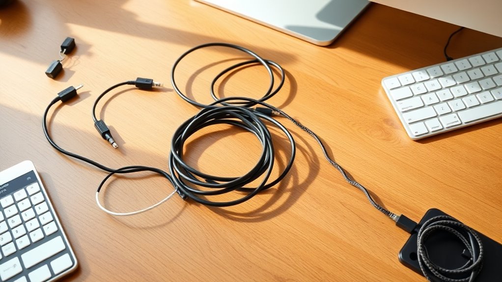 home office cable organization