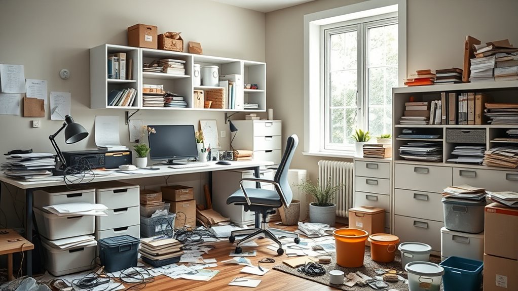 home office organization errors