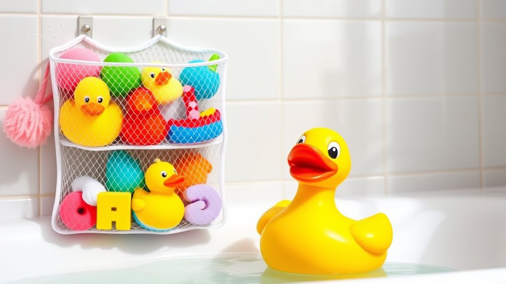 kids bath toy organization