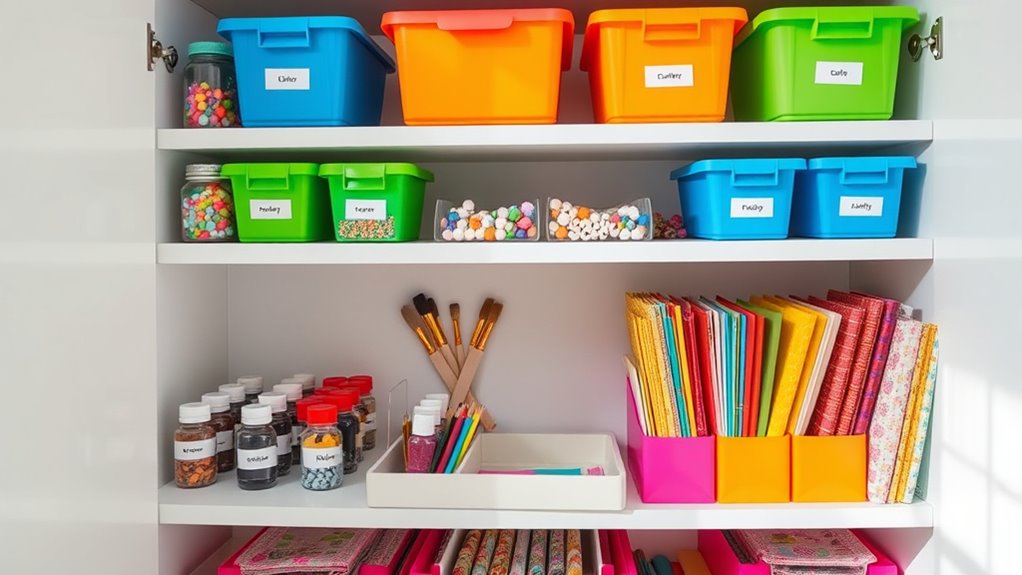 kids craft supply organization