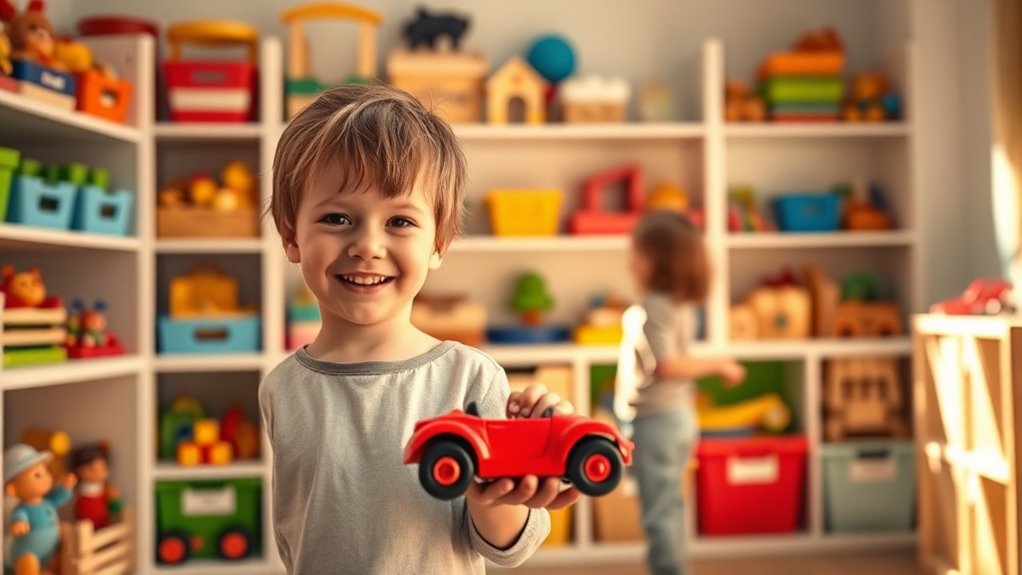 kids participate in toy management