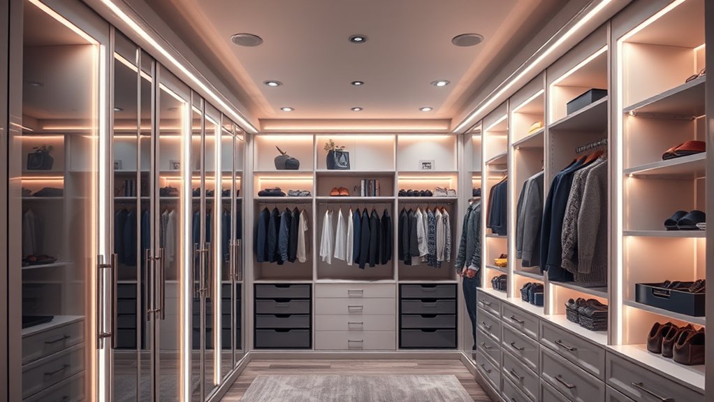 layered lighting and strategic mirrors