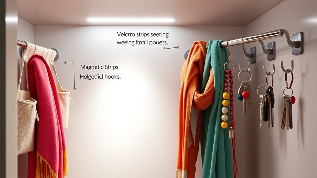 magnetic velcro closet organizers