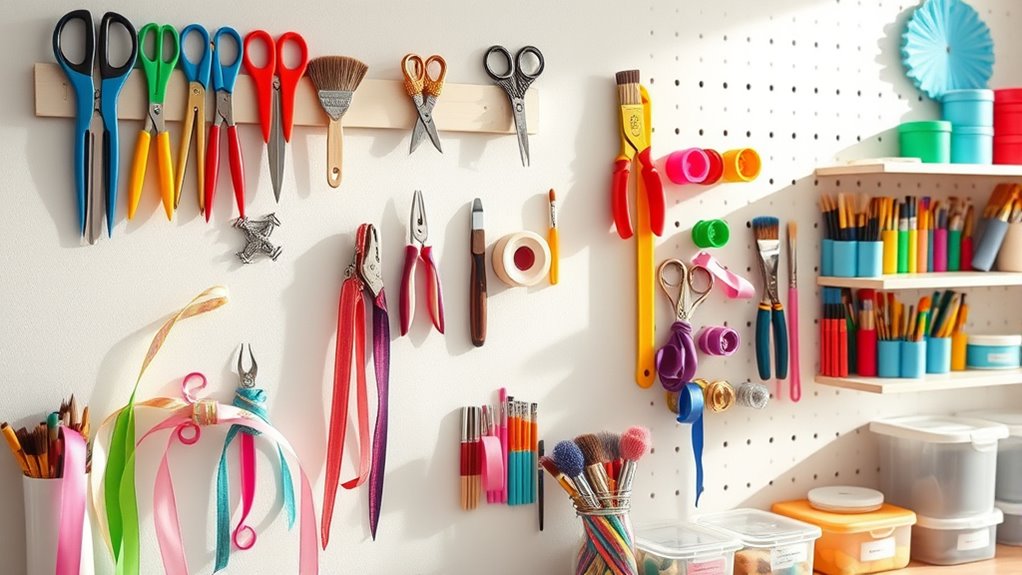 magnetic velcro craft organization