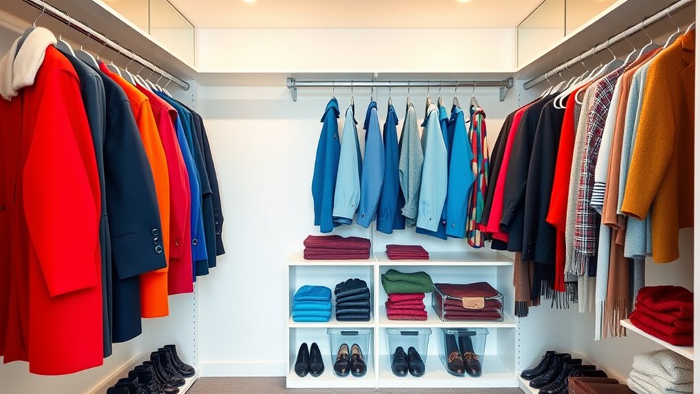 maximize coat closet space