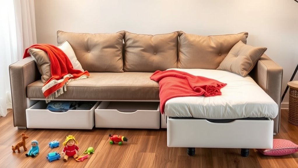 maximize space with versatile furniture