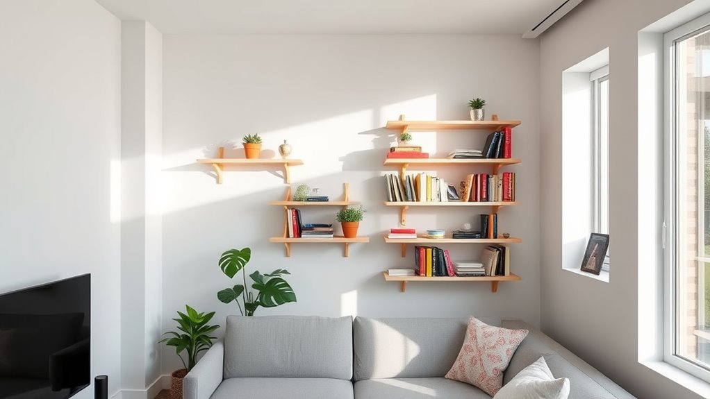 maximize storage with shelves