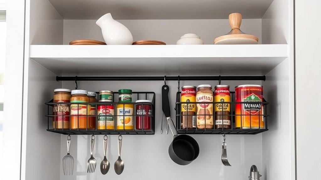 maximize vertical cabinet storage