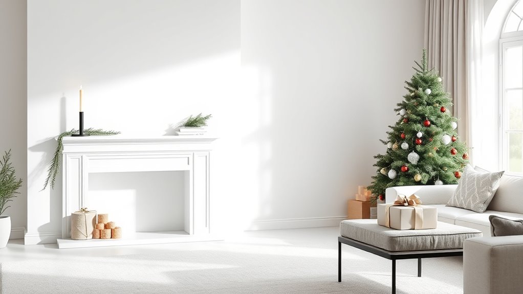 minimalist holiday decor organization