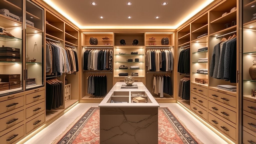 optimize closet lighting and layout