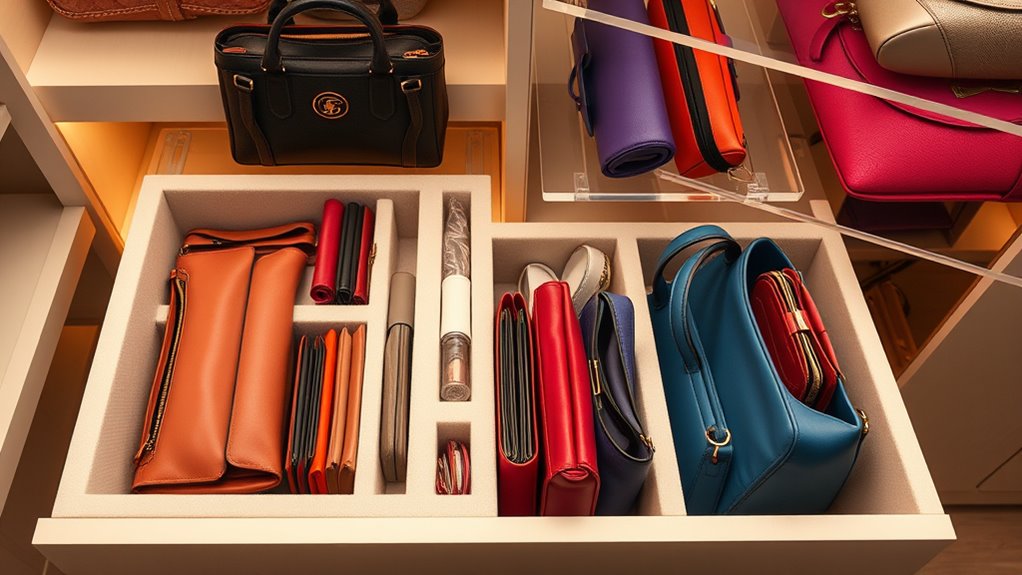 organize accessories with zones