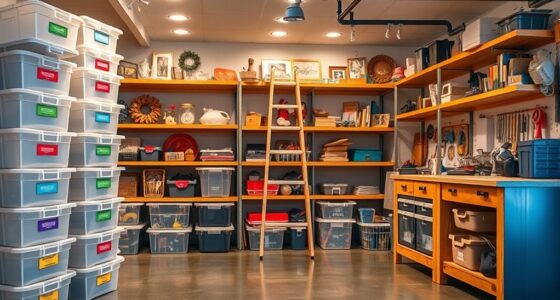 organize basement attic storage