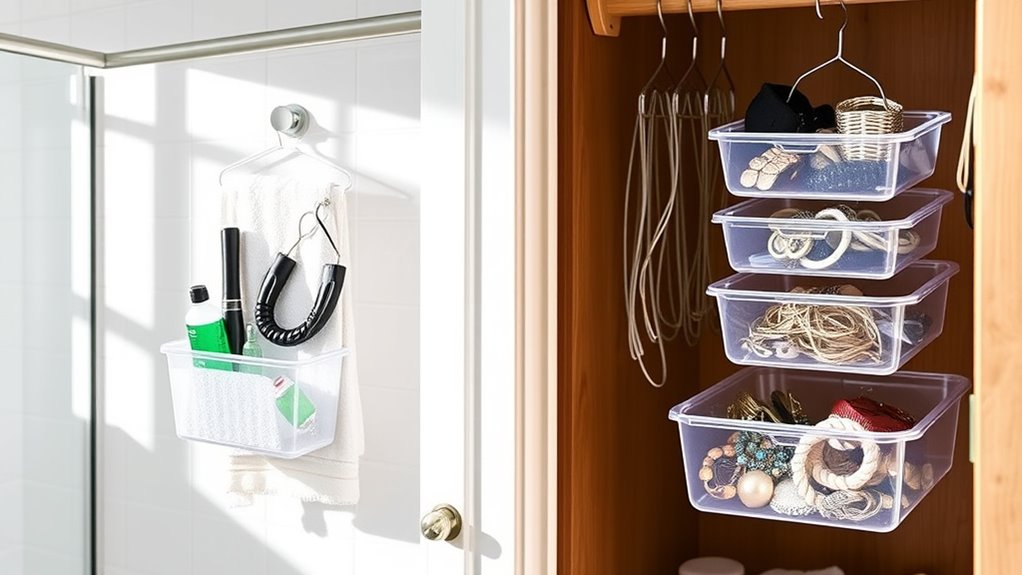 organize bathroom and closet