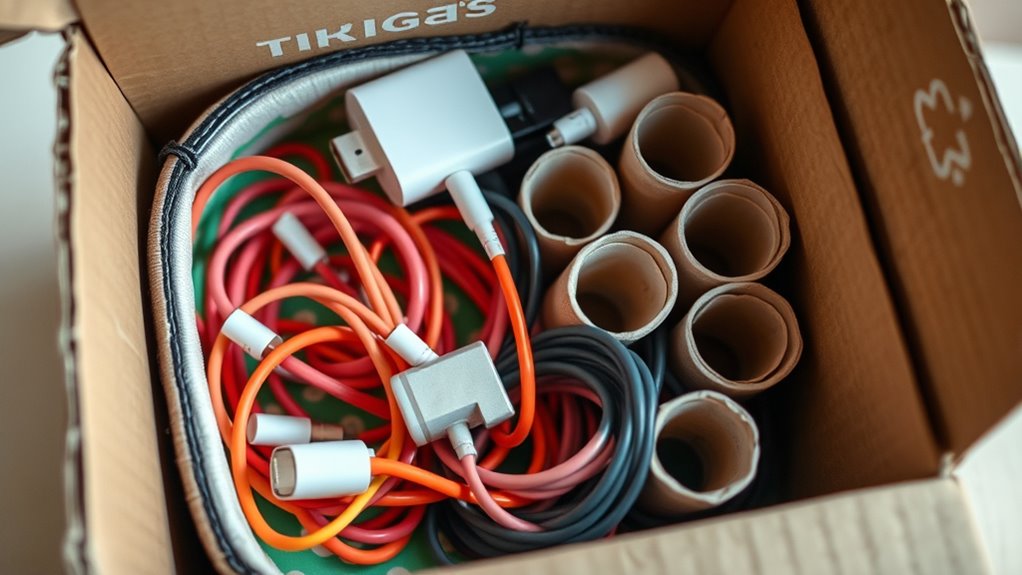 organize cables with dividers