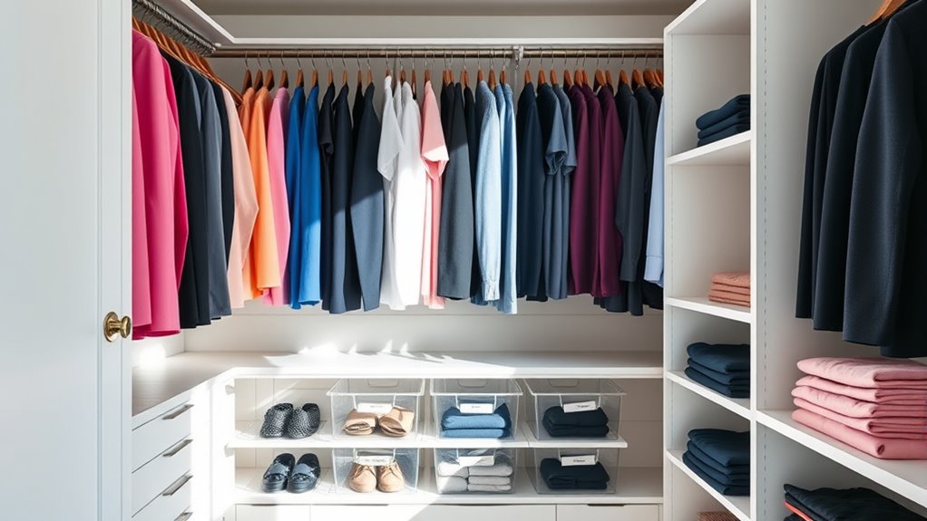 organize closet by color