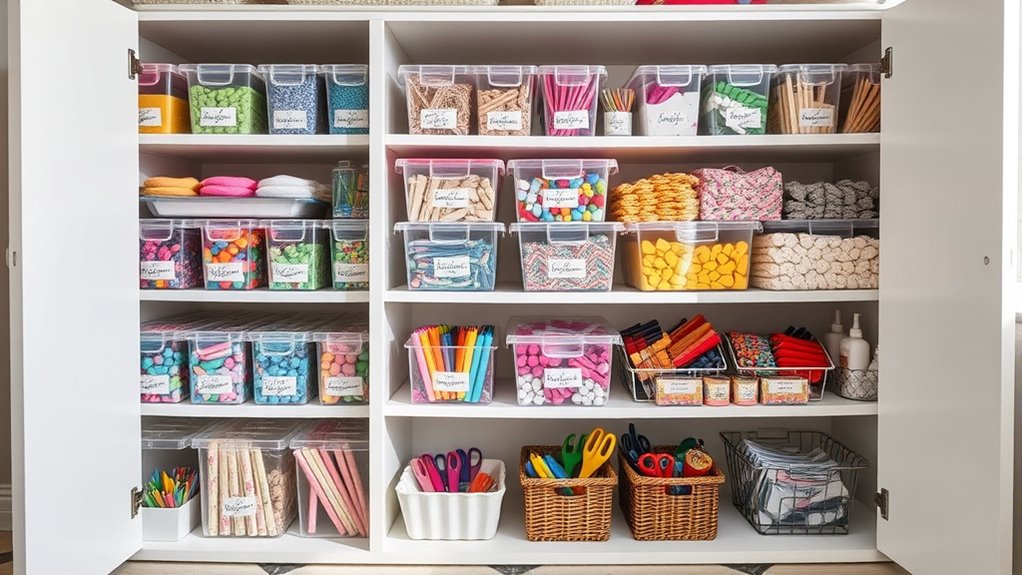 organize craft supplies efficiently
