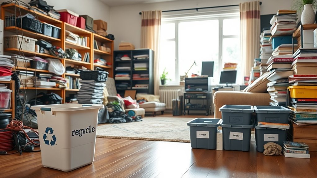 organize donations and recycling