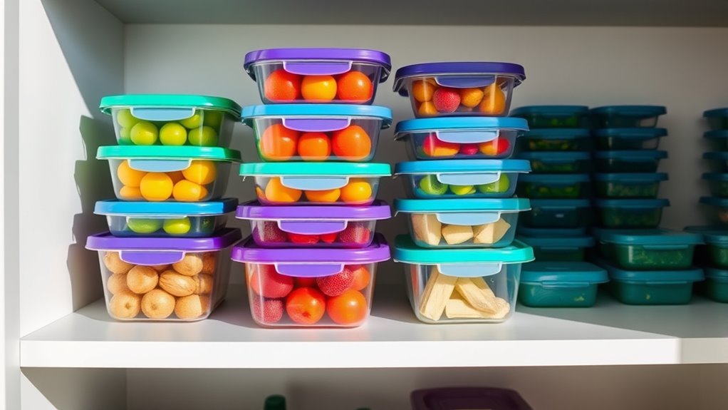 organize food container lids