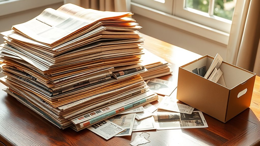 organize magazines and newspapers