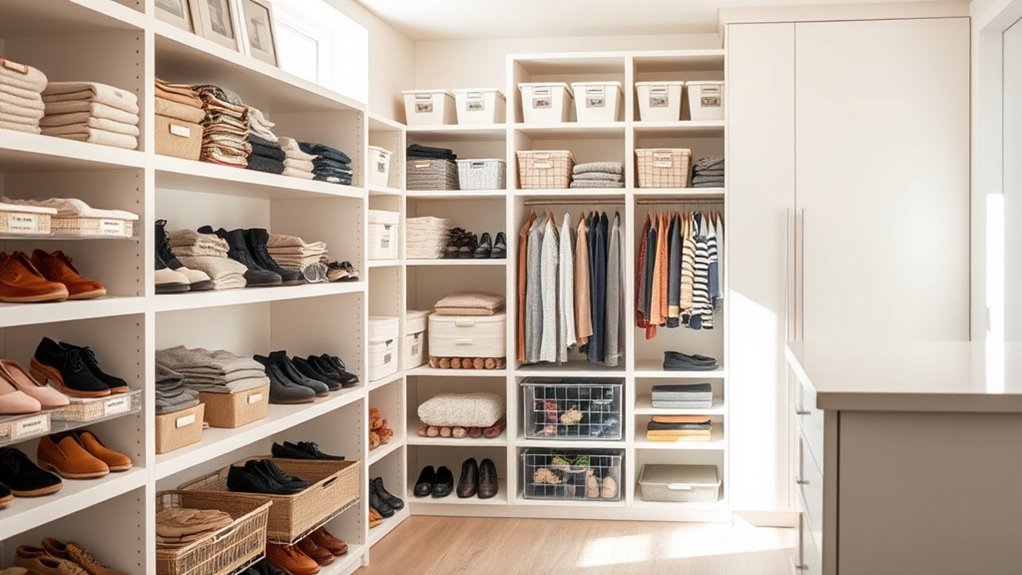 organize with designated spaces