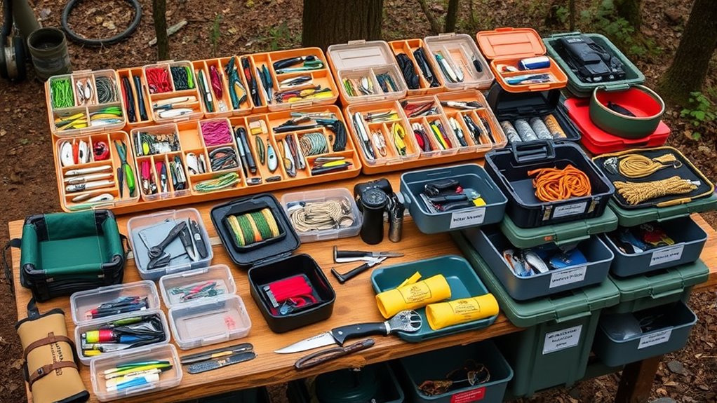 organized accessible fishing gear