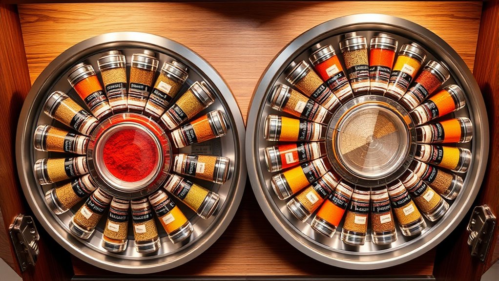 organized accessible spice storage